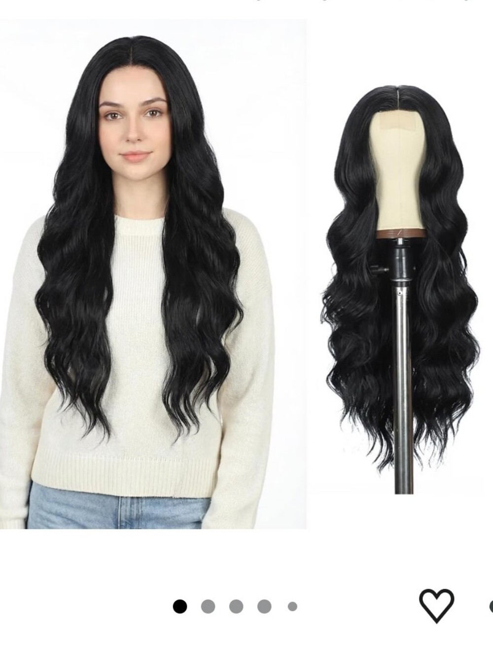Long Black Wig for Women - 26 Inch